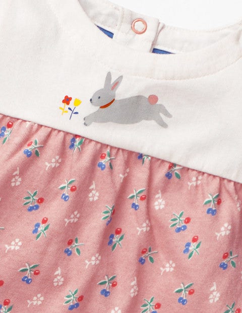 Animal Jersey Dress - Almond Blossom Vintage Cherry Animal Jersey Dress - Almond Blossom Vintage Cherry
