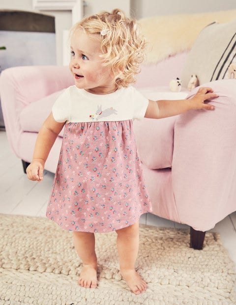 Animal Jersey Dress - Almond Blossom Vintage Cherry Animal Jersey Dress - Almond Blossom Vintage Cherry