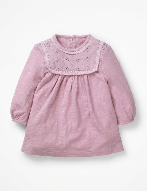 Broderie Jersey Dress - Delphinium Purple Broderie Jersey Dress - Delphinium Purple