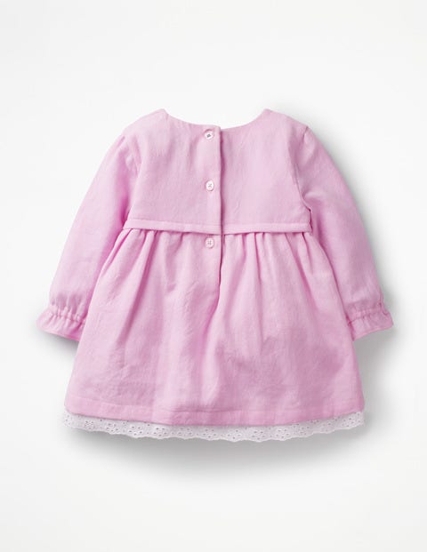 Embroidered Woven Dress - Parasol Pink Embroidered Woven Dress - Parasol Pink
