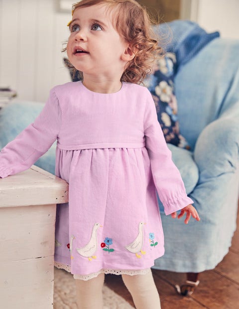 Embroidered Woven Dress - Parasol Pink Embroidered Woven Dress - Parasol Pink