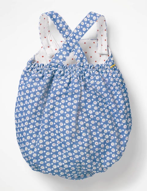 Barboteuse Tissée À Motif Floral - Pois et pâquerettes bleu élisabéthain Barboteuse Tissée À Motif Floral - Pois et pâquerettes bleu élisabéthain