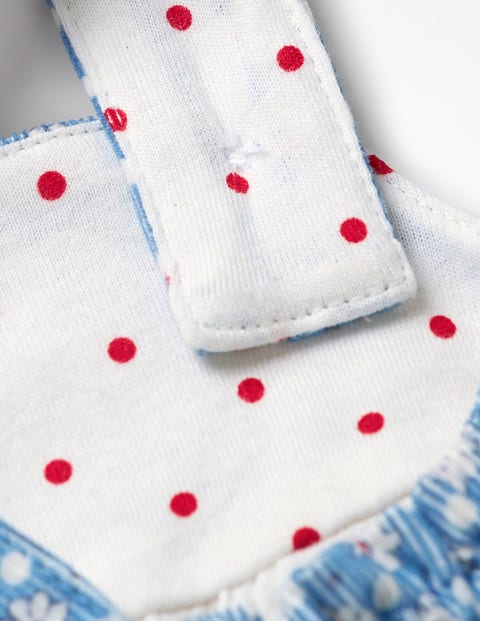 Barboteuse Tissée À Motif Floral - Pois et pâquerettes bleu élisabéthain Barboteuse Tissée À Motif Floral - Pois et pâquerettes bleu élisabéthain