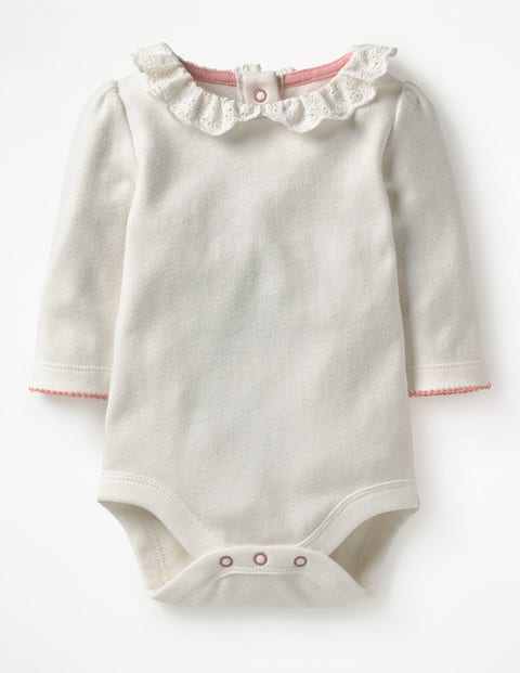Supersoft Collared Body - Ivory Broderie Supersoft Collared Body - Ivory Broderie