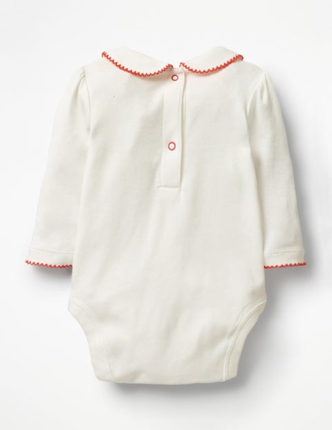 Supersoft Collared Bodysuit - Ivory Jam Red Strawberry Supersoft Collared Bodysuit - Ivory Jam Red Strawberry