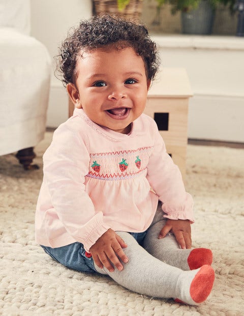 Embroidered Smock Top - Parisian Pink Embroidered Smock Top - Parisian Pink