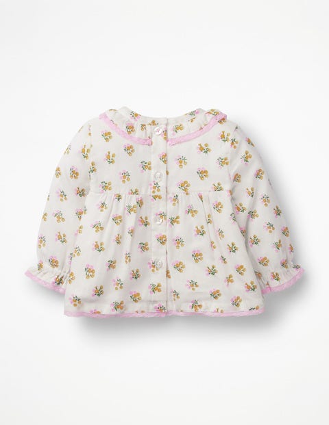 Weboberteil Mit Blumen - Sonnenschirmrosa, Vintage-Blumen Weboberteil Mit Blumen - Sonnenschirmrosa, Vintage-Blumen