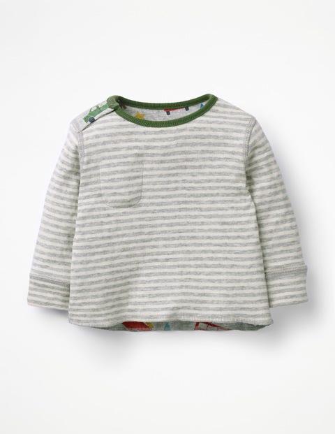 Fun Reversible T-Shirt - Grey Marl London Bustle Fun Reversible T-Shirt - Grey Marl London Bustle