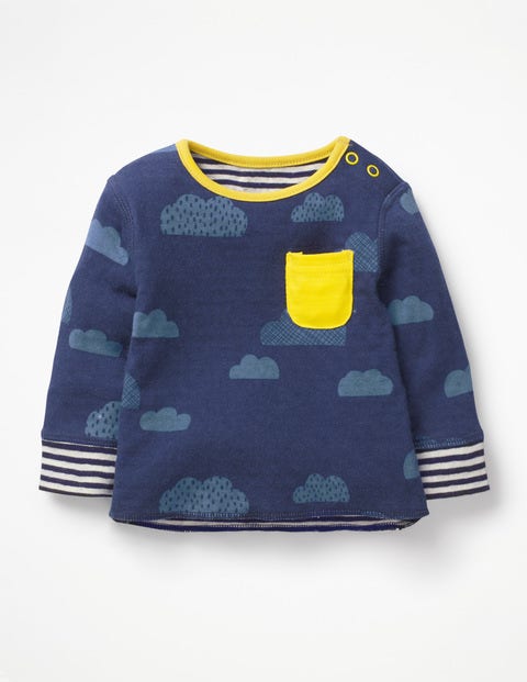 Fun Reversible T-Shirt - College Blue Clouds Fun Reversible T-Shirt - College Blue Clouds