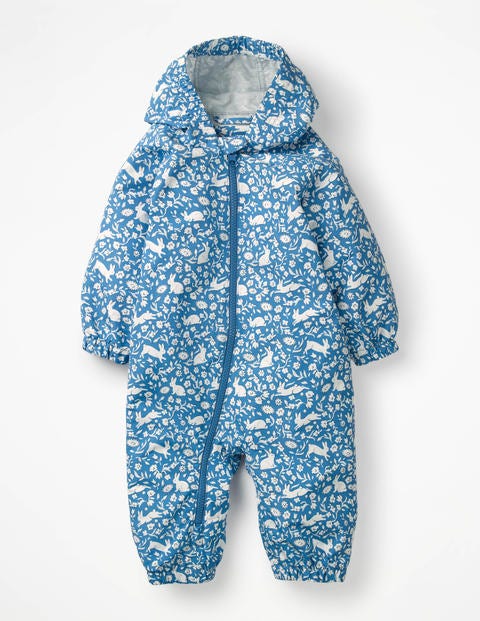 Bunnies Waterproof Rainsuit - Elizabethan Blue Wild Bunnies Bunnies Waterproof Rainsuit - Elizabethan Blue Wild Bunnies