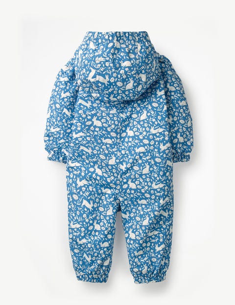 Bunnies Waterproof Rainsuit - Elizabethan Blue Wild Bunnies Bunnies Waterproof Rainsuit - Elizabethan Blue Wild Bunnies