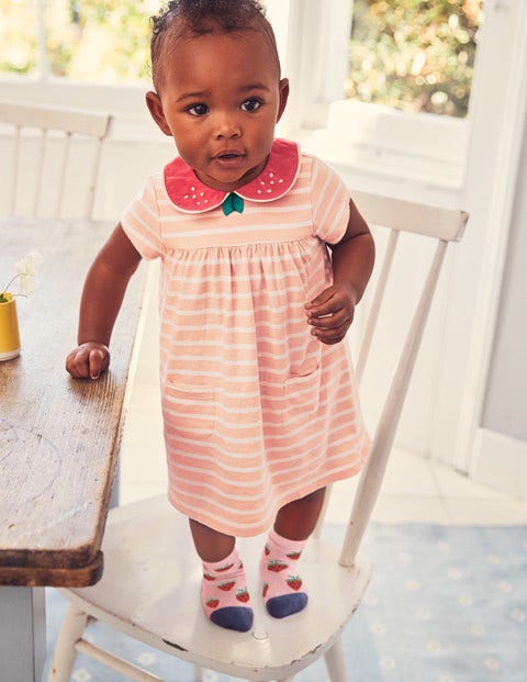Jersey Collared Dress - Provence Dusty Pink/Ivory Jersey Collared Dress - Provence Dusty Pink/Ivory