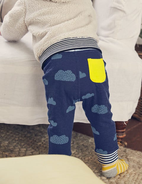 Fun Reversible Trousers - College Blue Clouds Fun Reversible Trousers - College Blue Clouds
