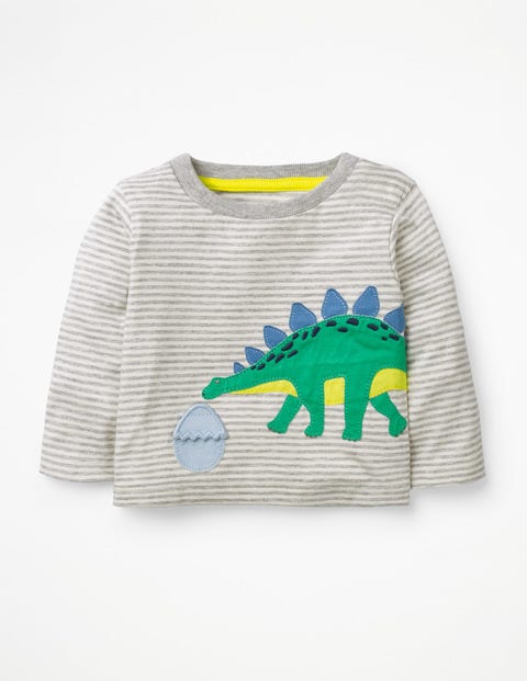Big Appliqué T-Shirt - Ivory/Ecru Dinosaur Big Appliqué T-Shirt - Ivory/Ecru Dinosaur