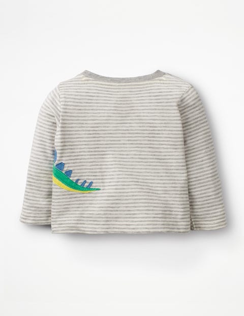 Big Appliqué T-Shirt - Ivory/Ecru Dinosaur Big Appliqué T-Shirt - Ivory/Ecru Dinosaur