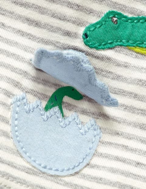 Big Appliqué T-Shirt - Ivory/Ecru Dinosaur Big Appliqué T-Shirt - Ivory/Ecru Dinosaur