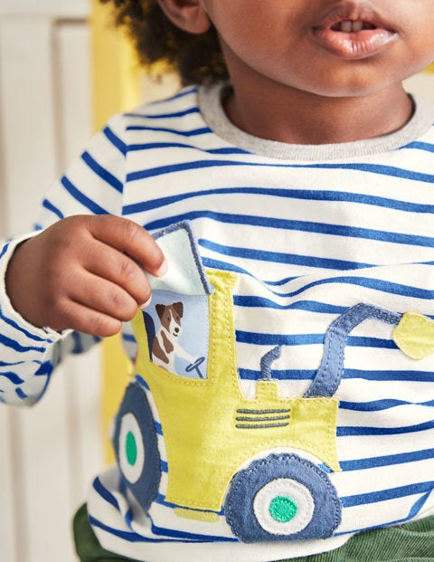 Big Appliqué T-Shirt - Ivory/Duke Blue Digger Big Appliqué T-Shirt - Ivory/Duke Blue Digger