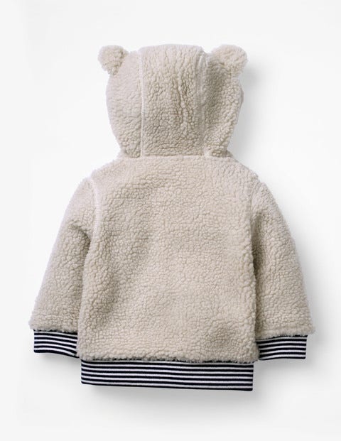 Shaggy Lined Zip-Up Hoodie - Oatmeal Shaggy Lined Zip-Up Hoodie - Oatmeal