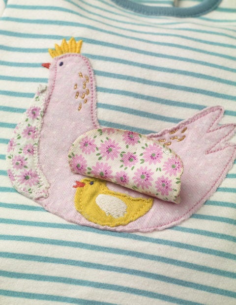 Ensemble En Jersey Tout Doux - Poulet écru/scène bleu océan Ensemble En Jersey Tout Doux - Poulet écru/scène bleu océan