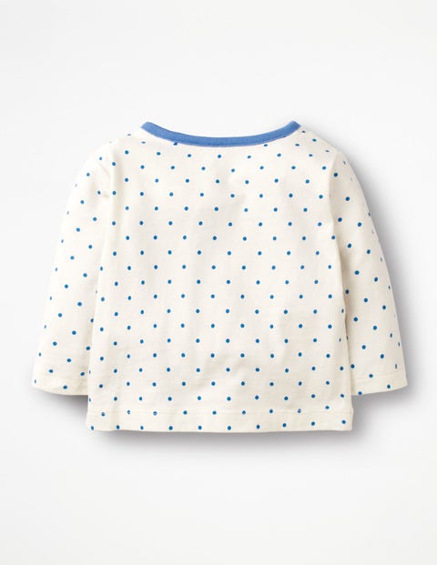 Farmyard Bouclé T-Shirt - Lake Blue Pin Spot Pig Farmyard Bouclé T-Shirt - Lake Blue Pin Spot Pig