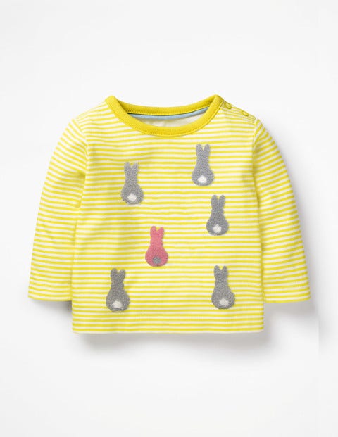Farmyard Bouclé T-Shirt - White/Sunshine Bunny Farmyard Bouclé T-Shirt - White/Sunshine Bunny