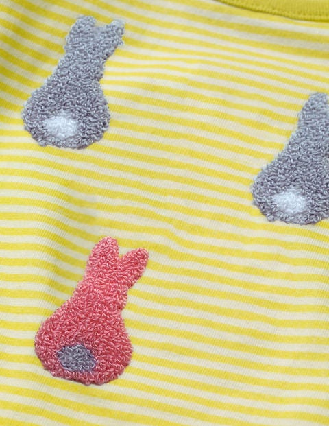 Farmyard Bouclé T-Shirt - White/Sunshine Bunny Farmyard Bouclé T-Shirt - White/Sunshine Bunny