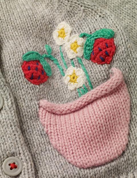 Fun Cardigan - Silver Marl Plants Fun Cardigan - Silver Marl Plants