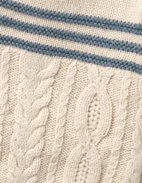 Fröhlicher Strickpullover - Ecru Meliert Fröhlicher Strickpullover - Ecru Meliert