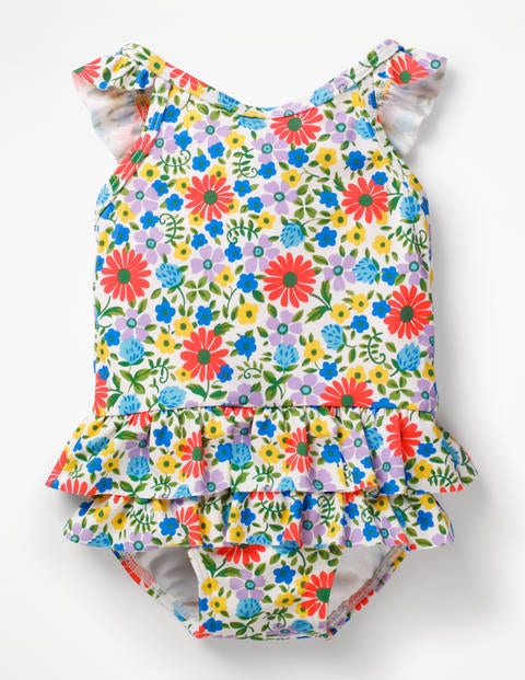 Pretty Frill Swimsuit - Blue Oasis Jolly Floral Pretty Frill Swimsuit - Blue Oasis Jolly Floral
