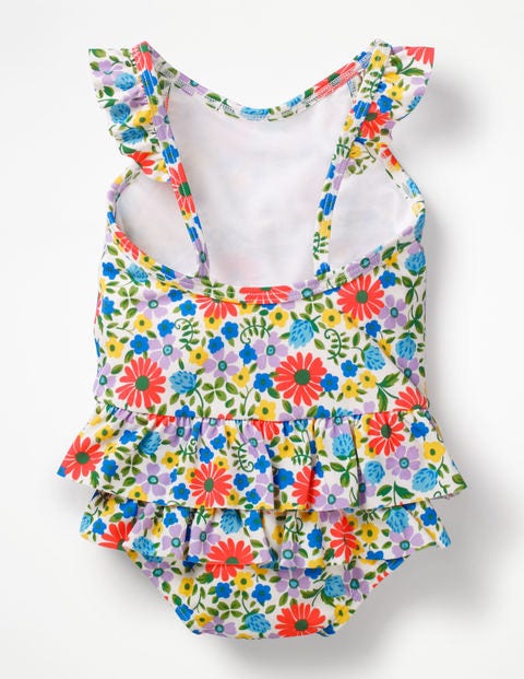 Pretty Frill Swimsuit - Blue Oasis Jolly Floral Pretty Frill Swimsuit - Blue Oasis Jolly Floral