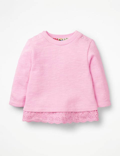 Frilly Broderie Sweatshirt - Parasol Pink Frilly Broderie Sweatshirt - Parasol Pink