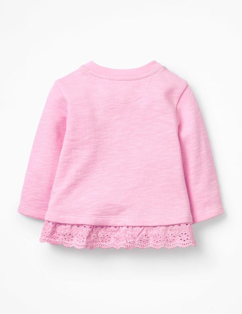 Frilly Broderie Sweatshirt - Parasol Pink Frilly Broderie Sweatshirt - Parasol Pink