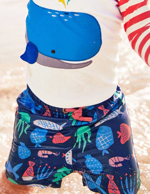 Badeshorts Für Babys - Bunt, Tiefseemotiv Badeshorts Für Babys - Bunt, Tiefseemotiv