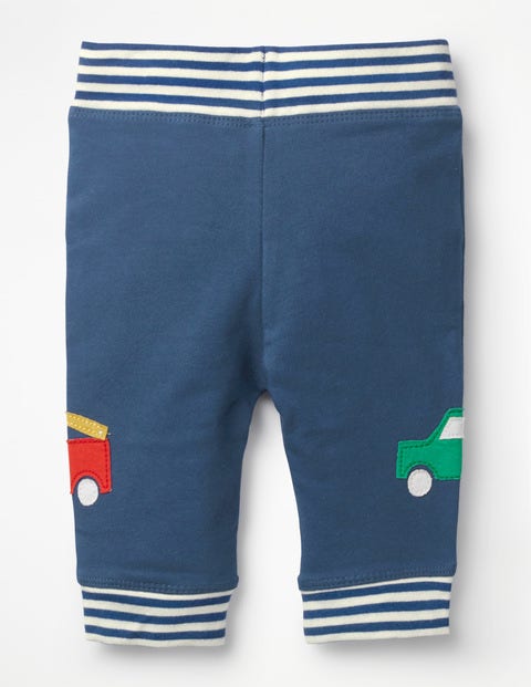 Appliqué Patch Pants - Lagoon Blue Cars Appliqué Patch Pants - Lagoon Blue Cars