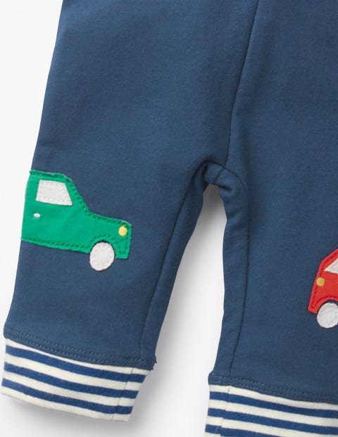 Appliqué Patch Pants - Lagoon Blue Cars Appliqué Patch Pants - Lagoon Blue Cars