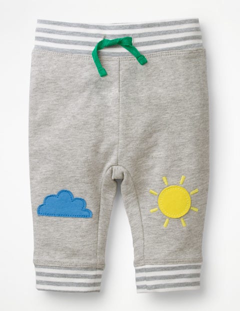Appliqué Patch Pants - Grey Marl Weather Appliqué Patch Pants - Grey Marl Weather