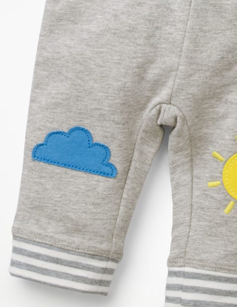 Appliqué Patch Pants - Grey Marl Weather Appliqué Patch Pants - Grey Marl Weather