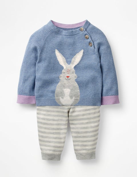 Bunny Knitted Play Set - Wren Blue Bunny Bunny Knitted Play Set - Wren Blue Bunny