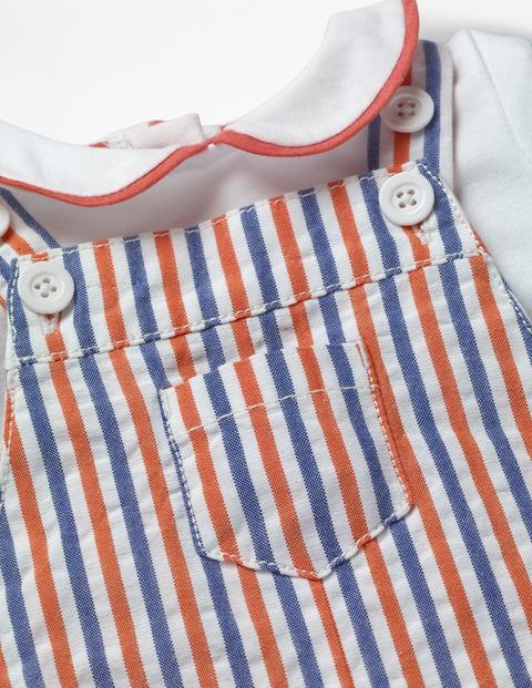Dungaree And Body Set - Multi Ticking Dungaree And Body Set - Multi Ticking