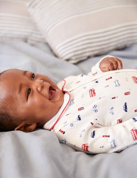 Printed Sleepsuit - Ivory Printed Sleepsuit - Ivory