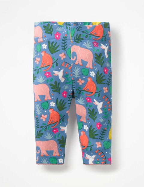 Baby-Leggings - Elisabethanisches Blau, Indischer Garten Baby-Leggings - Elisabethanisches Blau, Indischer Garten
