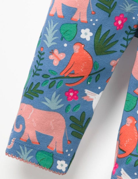 Baby-Leggings - Elisabethanisches Blau, Indischer Garten Baby-Leggings - Elisabethanisches Blau, Indischer Garten