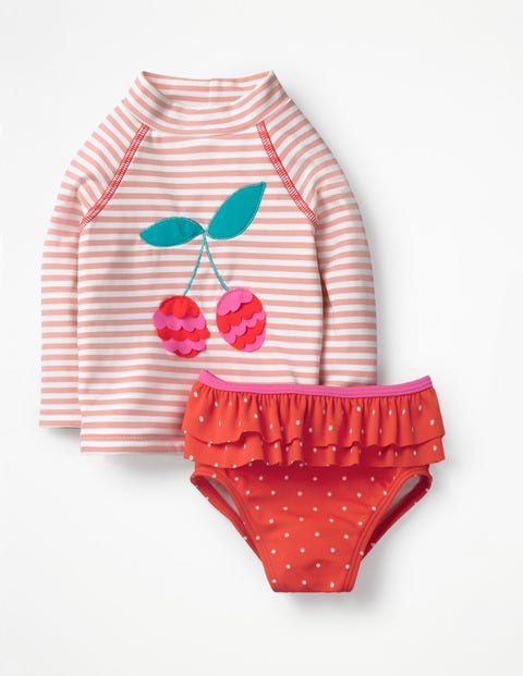 Set Aus Langarmshirt Und Shorts - Zartrosa/Naturweiß Set Aus Langarmshirt Und Shorts - Zartrosa/Naturweiß