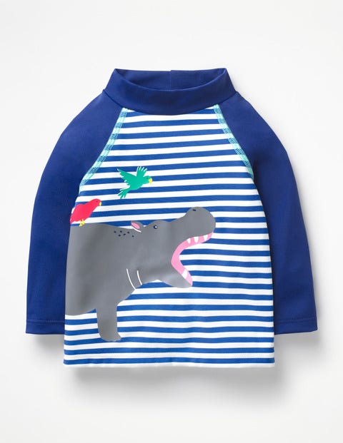 Fun Rash Vest - Blue Oasis/Ivory Hippo Fun Rash Vest - Blue Oasis/Ivory Hippo