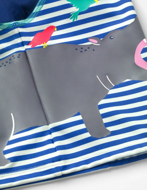 Fun Rash Vest - Blue Oasis/Ivory Hippo Fun Rash Vest - Blue Oasis/Ivory Hippo