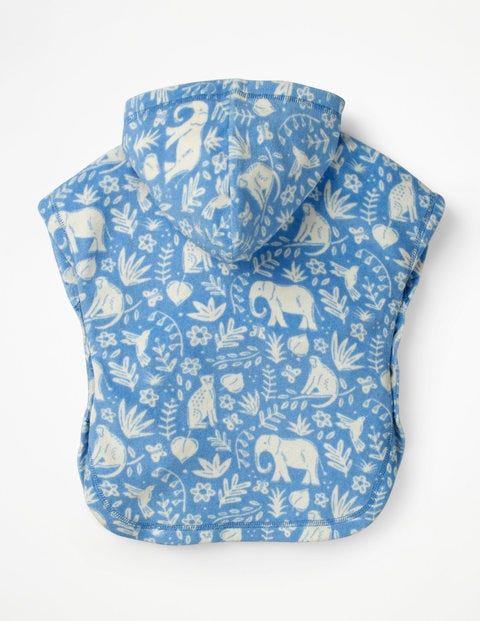 Towelling Throw-On - Warm Blue Indian Garden Towelling Throw-On - Warm Blue Indian Garden
