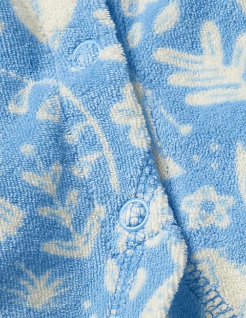 Towelling Throw-On - Warm Blue Indian Garden Towelling Throw-On - Warm Blue Indian Garden