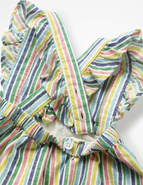 Ruffly Pinafore Dress - Multi Candy Stripe Ruffly Pinafore Dress - Multi Candy Stripe