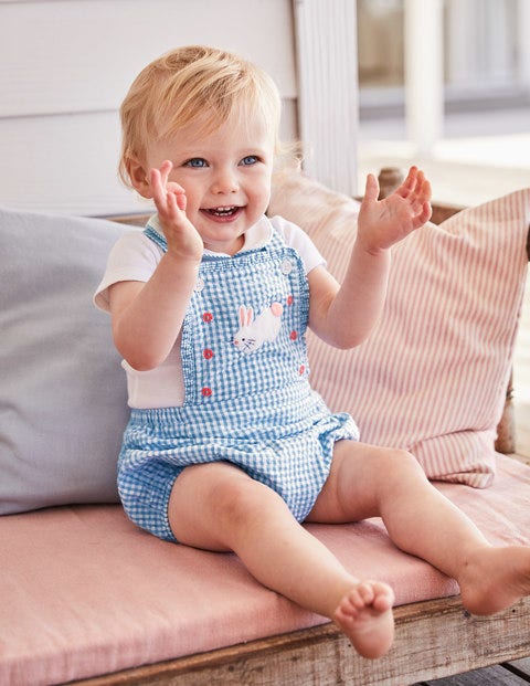 Gingham Romper And Body Set - Lake Blue Gingham Gingham Romper And Body Set - Lake Blue Gingham