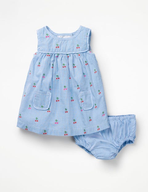 Detailed Woven Dress - Cherry Clip Dot Detailed Woven Dress - Cherry Clip Dot